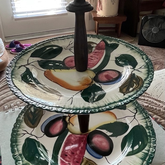 VINTAGE—HANDMADE Other - ANTIQUE CERAMIC 2 PIECE HANDMADE SERVING DISH FROM THE 1970’S